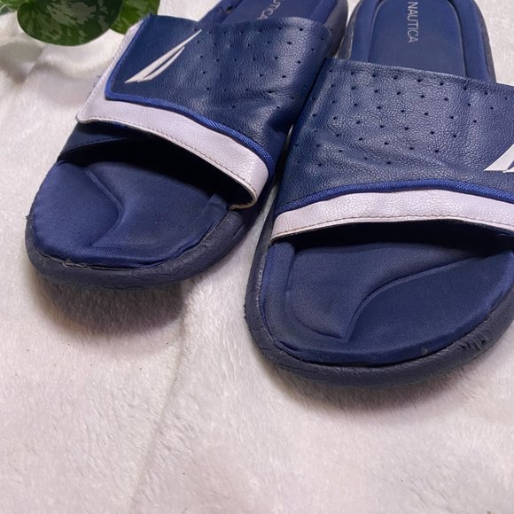 Nautica Montrell Athletic Slide/Slip On Sandals Navy Blue Mens Size 12 - Picture 4 of 6